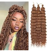 MLETULIPS Ocean Wave cheveux Hair Extensions Deep Wave Braiding Crochet Hair Soft Synthetic Curly...
