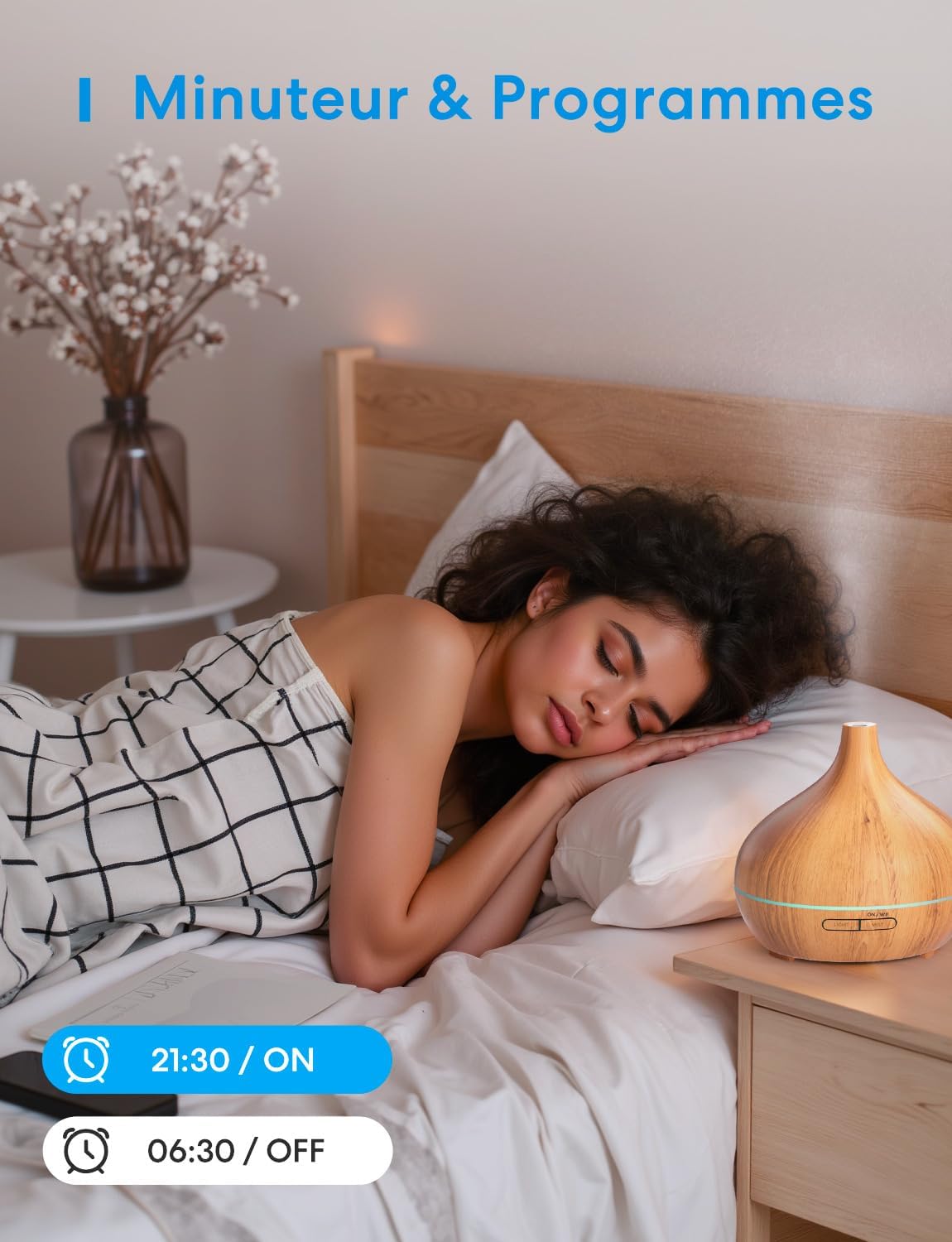 Meross - Diffuseur connecté WiFi - LED RGB, vocal, sans BPA, HomeKit