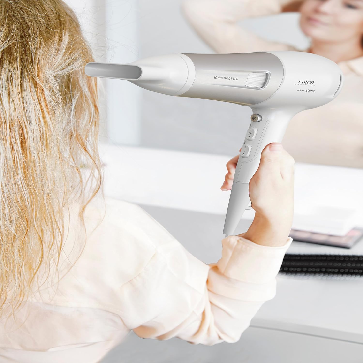 Calor - Powerline sèche-cheveux série - 6 réglages, Booster ionique, Thermo Control, accessoires - CV5930C0