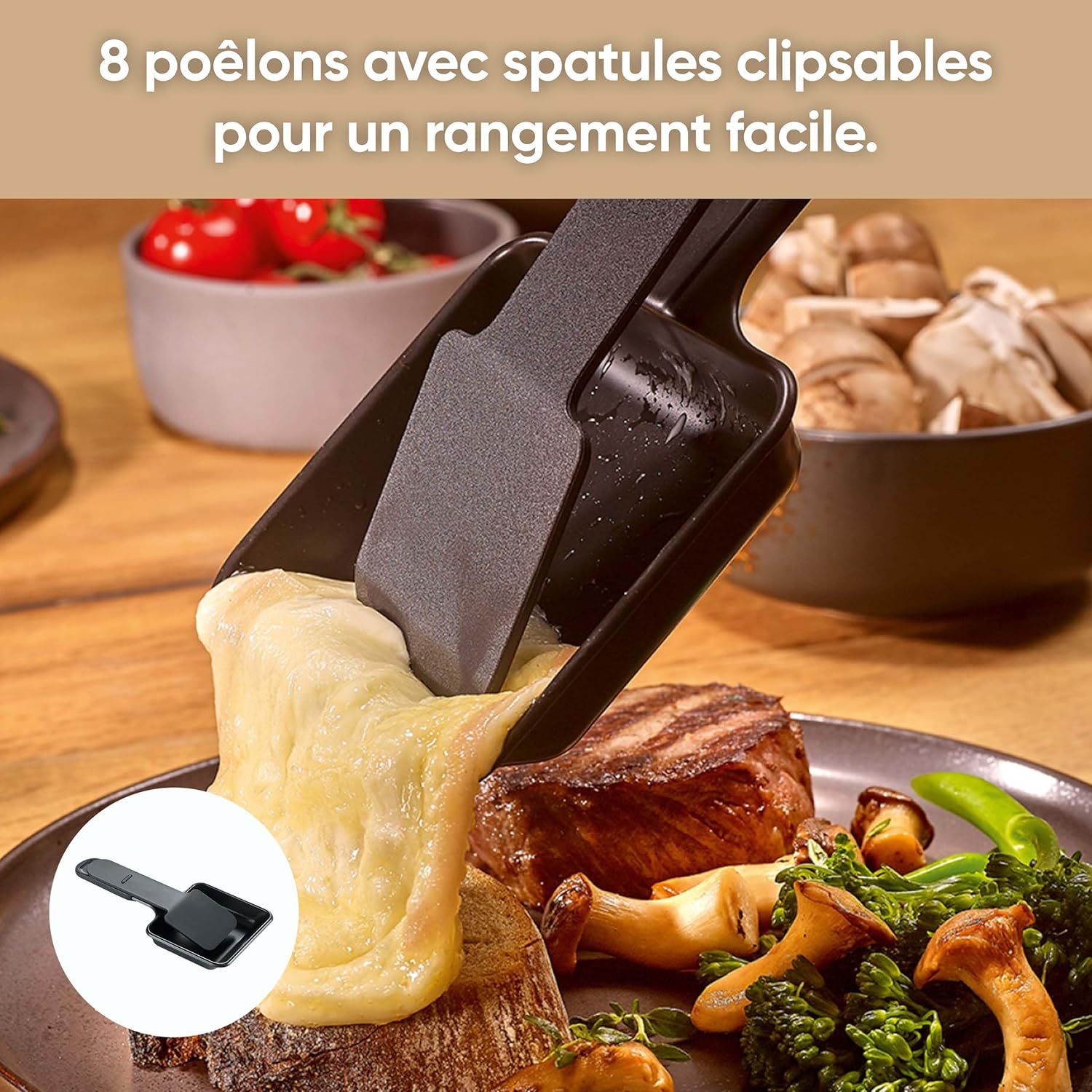 Severin - raclette 8 pers, pierre naturelle, céramique, thermostat - RG 2366