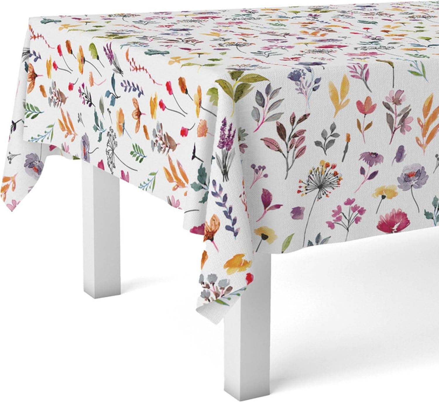 Nappe en toile cirée - Garden Fleurs - 200x140 cm - imperméable, anti-taches, facile d'entretien