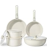 GiPP Ensemble de casseroles et poêles antiadhésives en céramique - Set de cuisine avec poignées amovibles,...