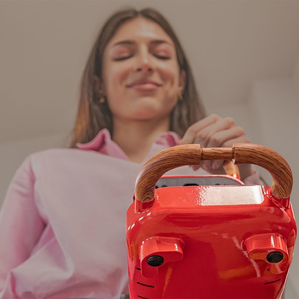 Cecotec - Rock'nToast Retro One - 700W, 3 plaques, revêtement RockStone