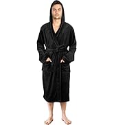 NY Threads Peignoir Homme Polaire, Capuche Robe de Chambre Homme, Super Doux et Luxe