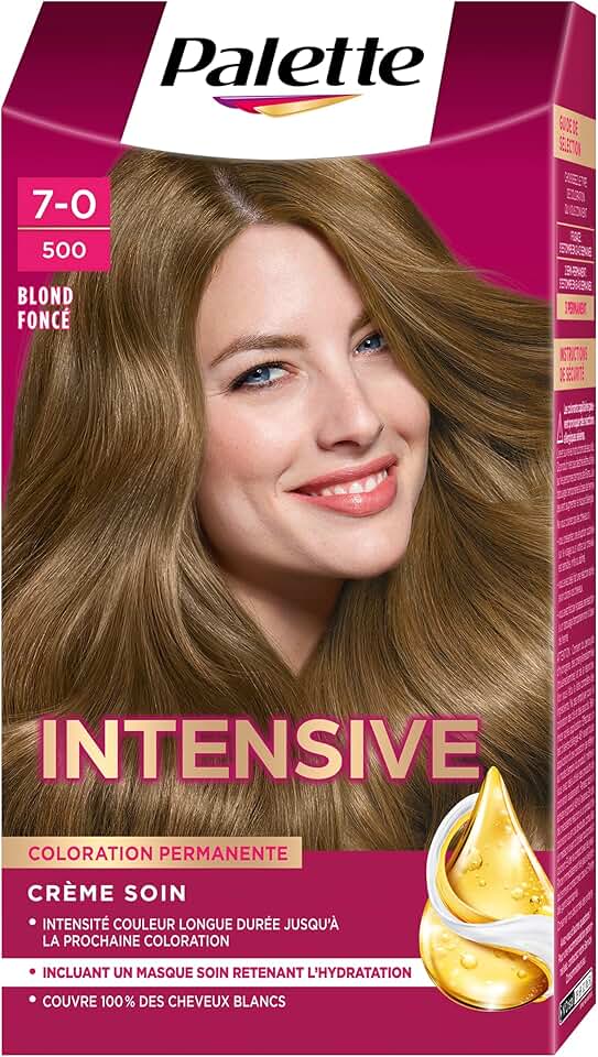 Palette - Intensive Coloration Permanente Cheveux, 8 sem, Blond Foncé 500