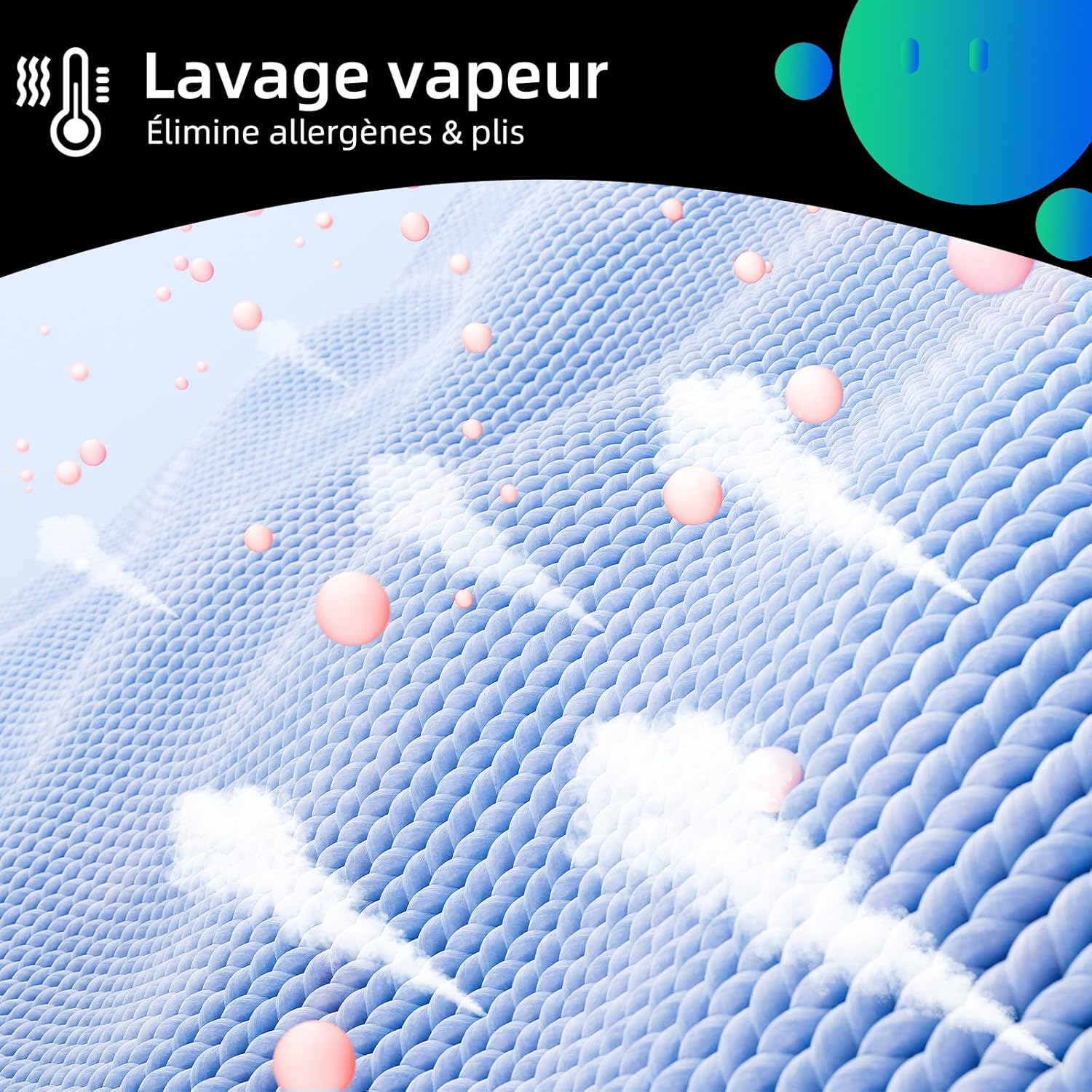 CHiQ - lave-linge compact 7kg, 1200tr/min, vapeur, classe A, CW07123863AX