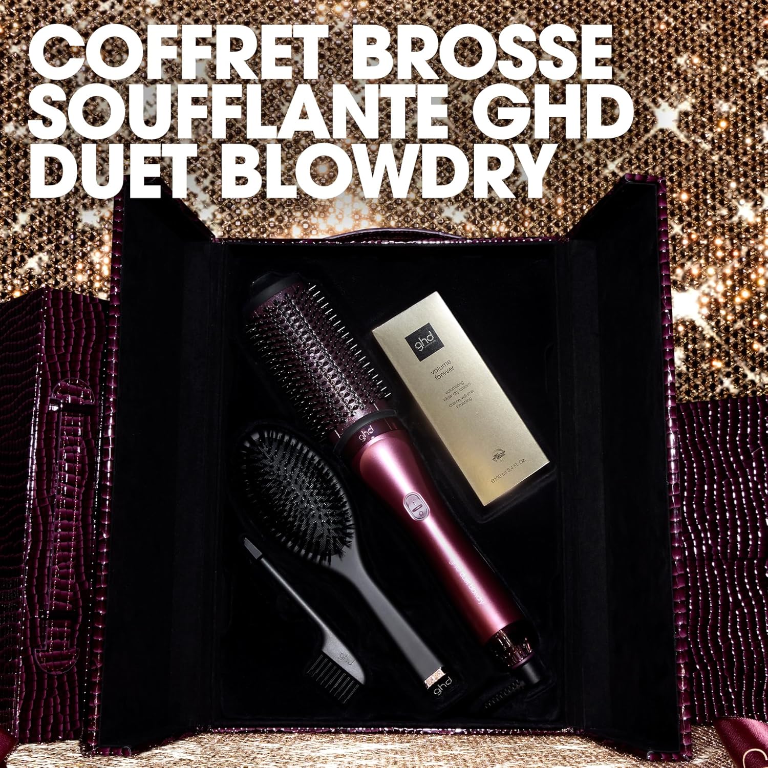 ghd - Duet Blowdry Bordeaux - brosse 2-en-1 crème volume, brushing durable