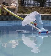 WERKA PRO Aspirateur Piscine avec Roulette,Brosse et Filet