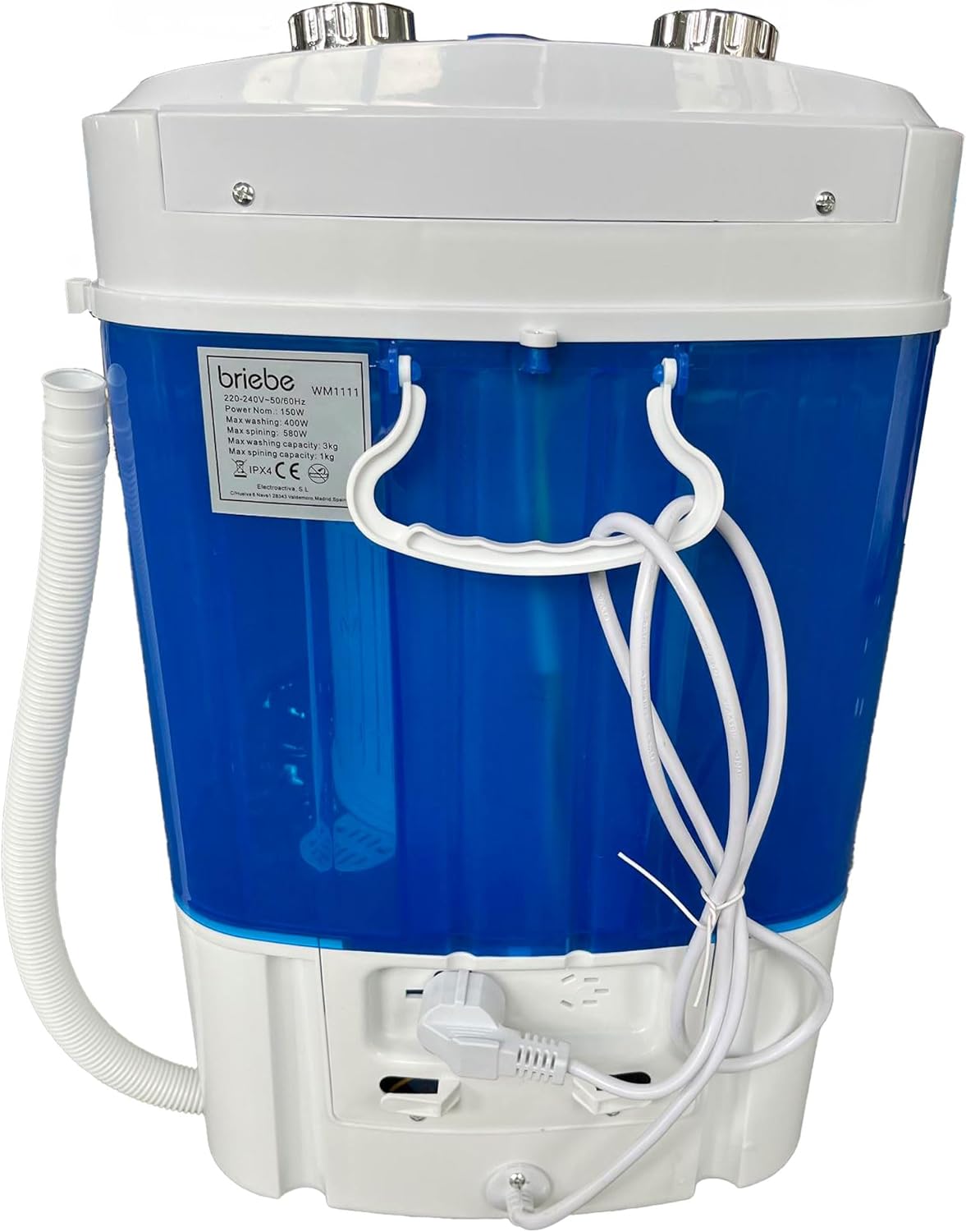 briebe - Mini machine à laver 3kg, portable, faible eau/énergie, WM1111