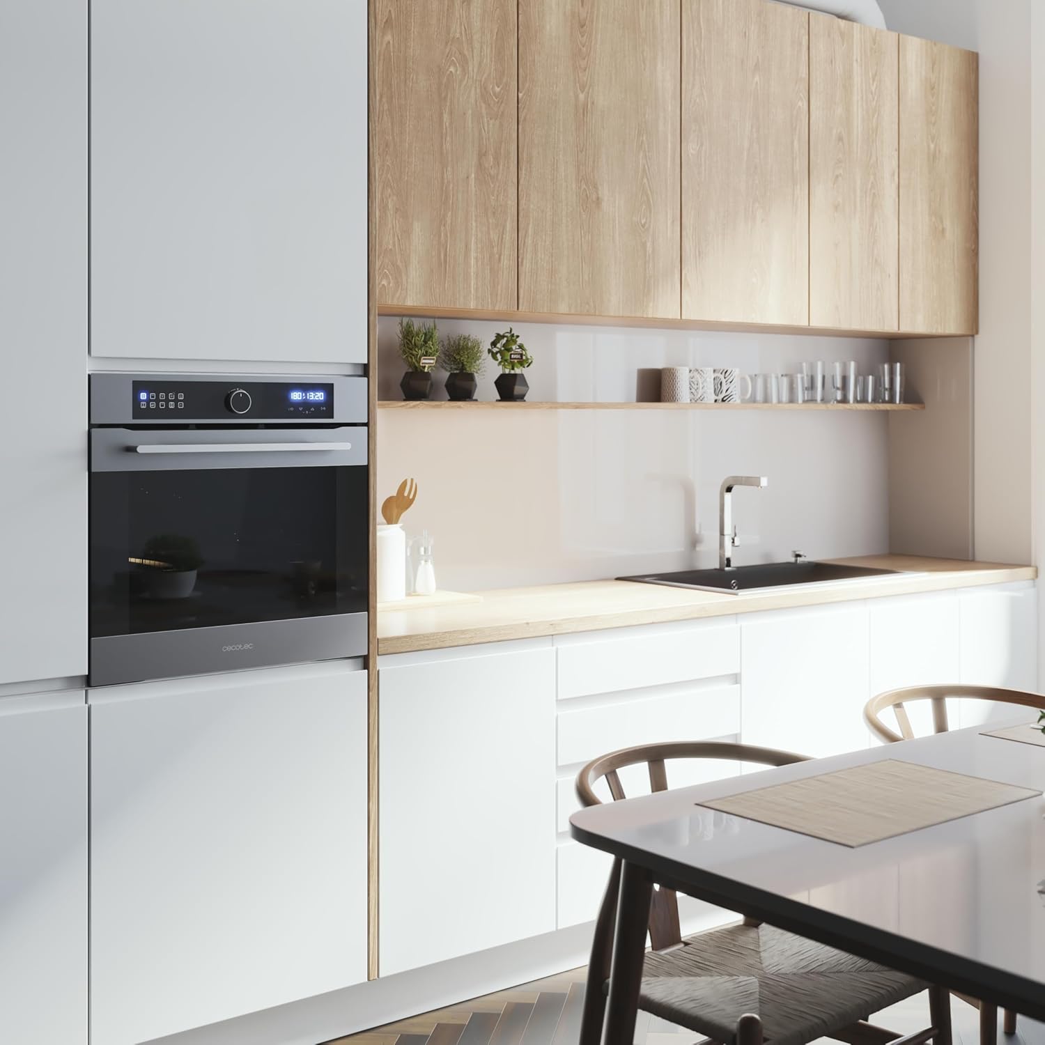 Cecotec - Bolero Hexa série 60 cm - four multifonction 81L Airfryer, 11 fonctions, 3400W, AF316000