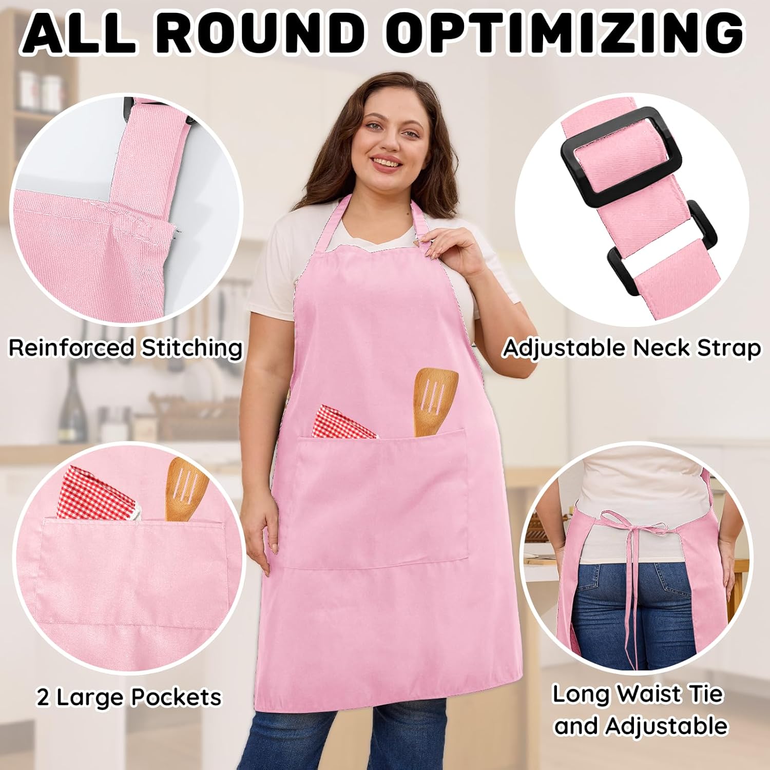 Tablier de Chef - lot de 2, unisexe, grandes poches, taille XL, cuisine professionnelle