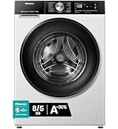 Hisense WD3S8043BW3 Machine à laver Sèche-linge 8/5 kg Classe A-30%/D, 1400 tr/min, largeur 60 cm, 16 programmes...