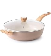 SENSARTE Sauteuse Céramique 30 cm avec Couvercle - Antiadhésif Sans PFOA/PFAS, Anti-Projection et...