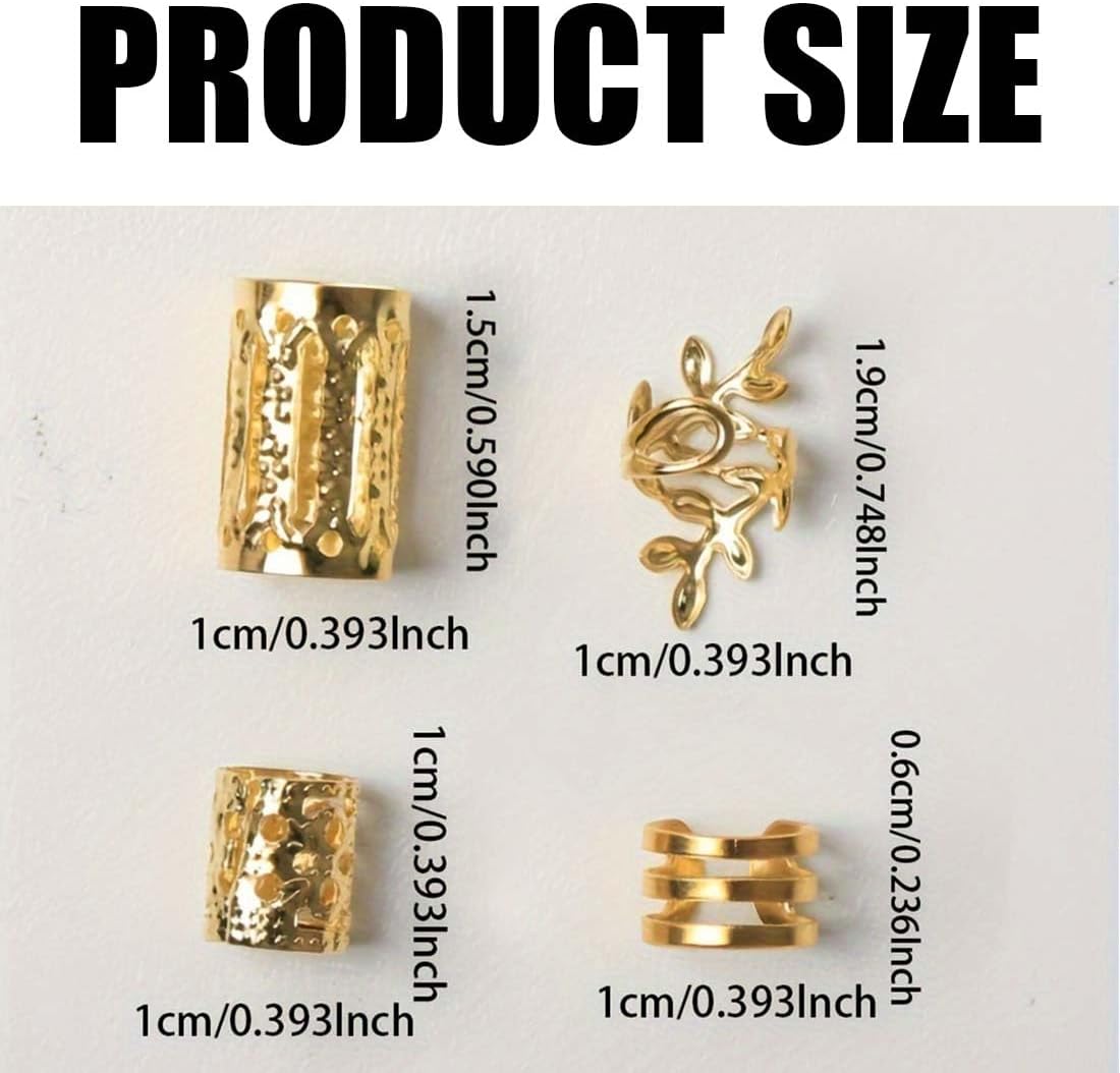 Bijoux de cheveux - lot de 40 pièces - métal réglable - accessoires spirale pour dreadlocks