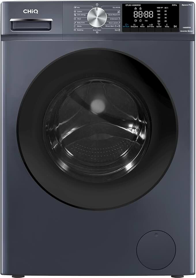 CHiQ - Lave-linge frontal 8 kg, 1400 tr/min, vapeur, IA, CFL80-14586IM3XA