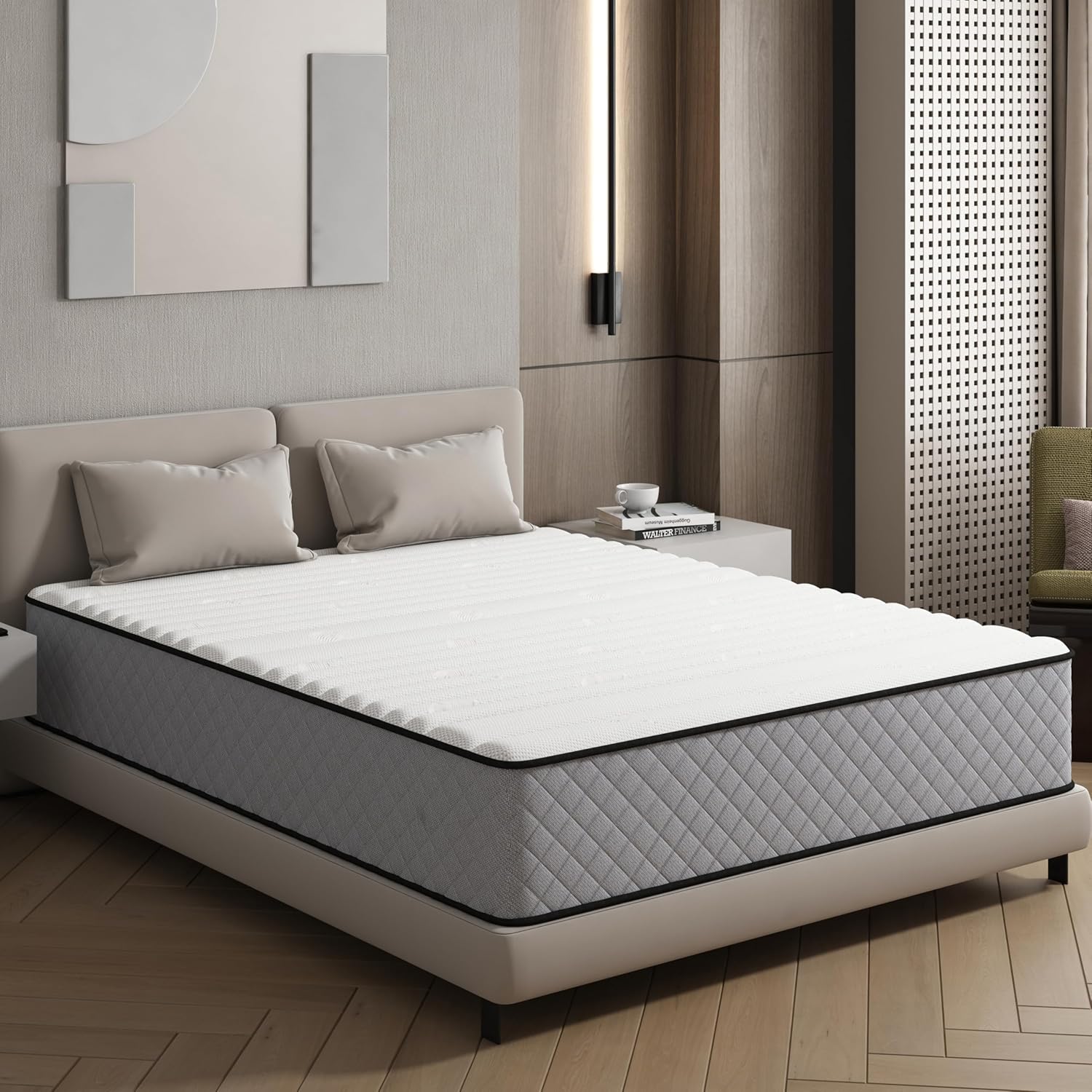 Matelas - hybride 160x200 cm - mousse mémoire, ressorts, 21cm, ferme