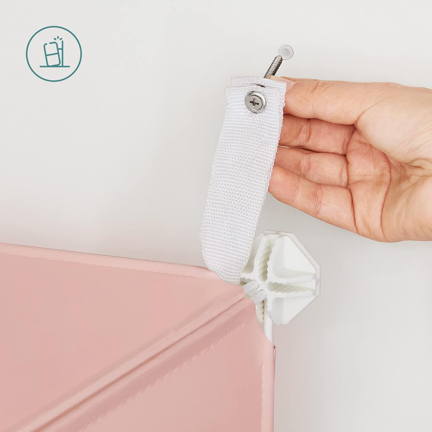 SONGMICS - armoire modulable enfant - 123x31x123cm - 16 cubes, portes, rose LPC906P01