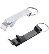 Ouvreur de Bouteille de Bière, 2 Pcs Mini Ouvre-Bouteille, Décapsuleur Porte-Clés, Multifonctionn...