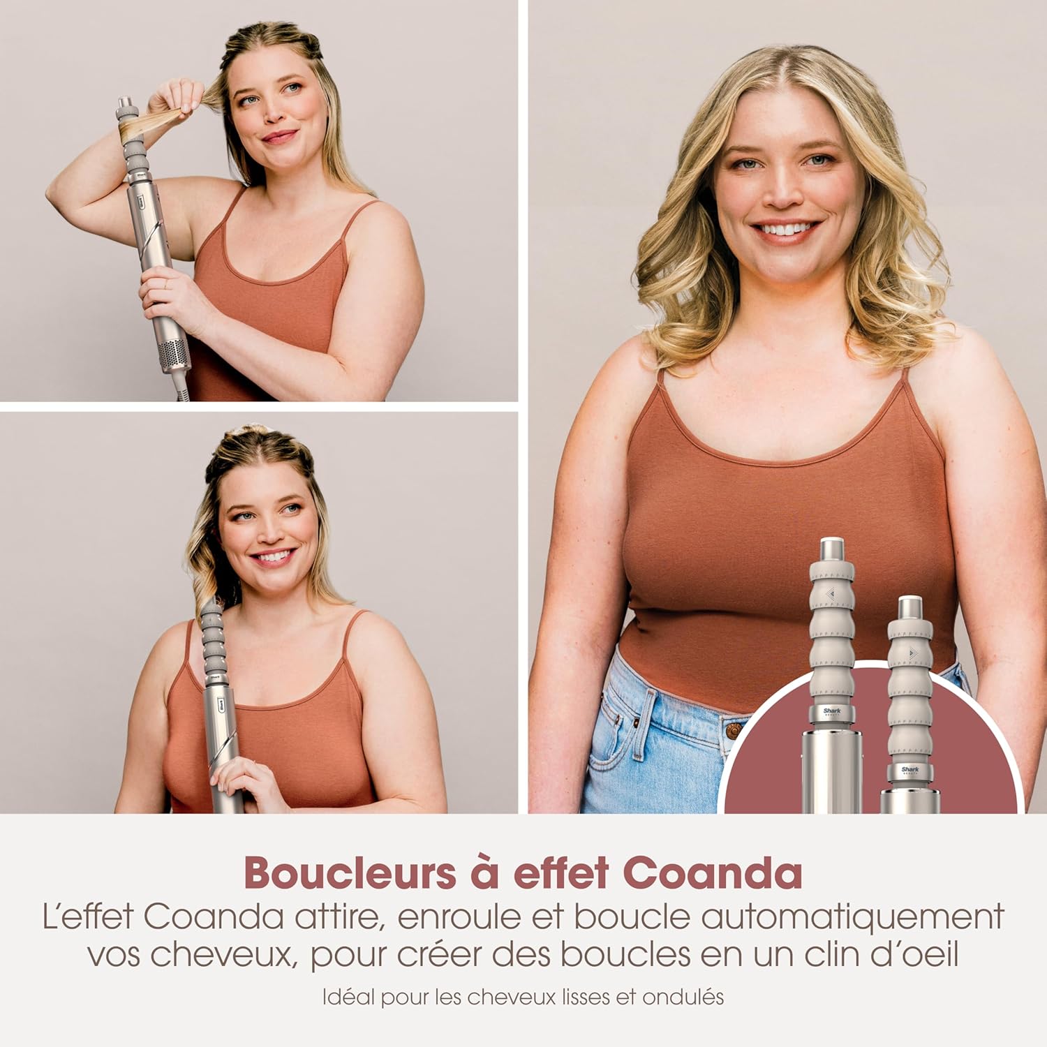 Shark - FlexStyle Air Styler - Multi-accessoires, sans dommage thermique, tous cheveux