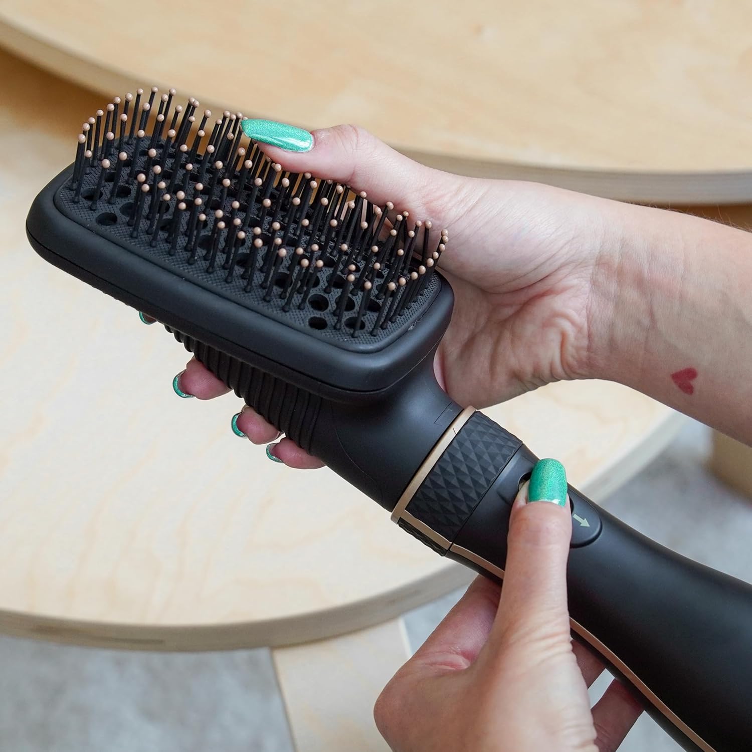 Saint Algue - Demeliss 2en1 - brosse coiffante 2 têtes, céramique