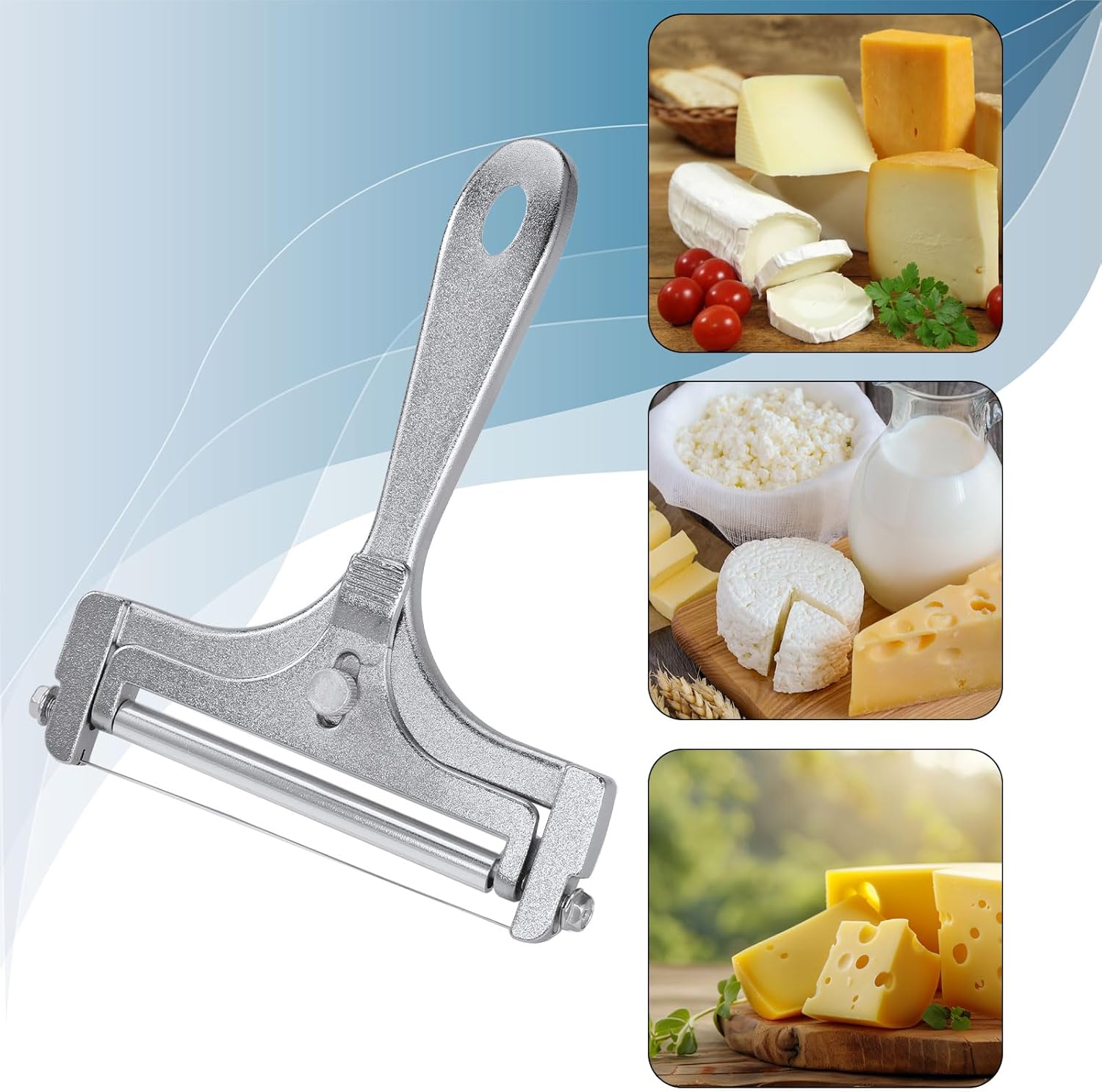 Gosknor - trancheuse à fromage fil inox, 8 fils, portable, clés