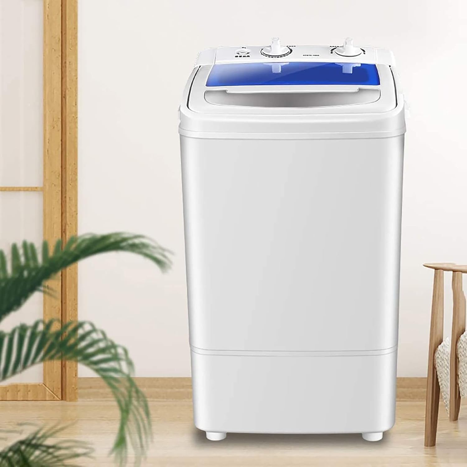 Machine à laver portable 7kg, 300W, semi-automatique, sèche-linge, plastique écologique