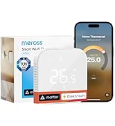 Meross Matter Thermostat Connecté, Thermostat WiFi pour Électrique/Chauffage au Sol Électrique Co...