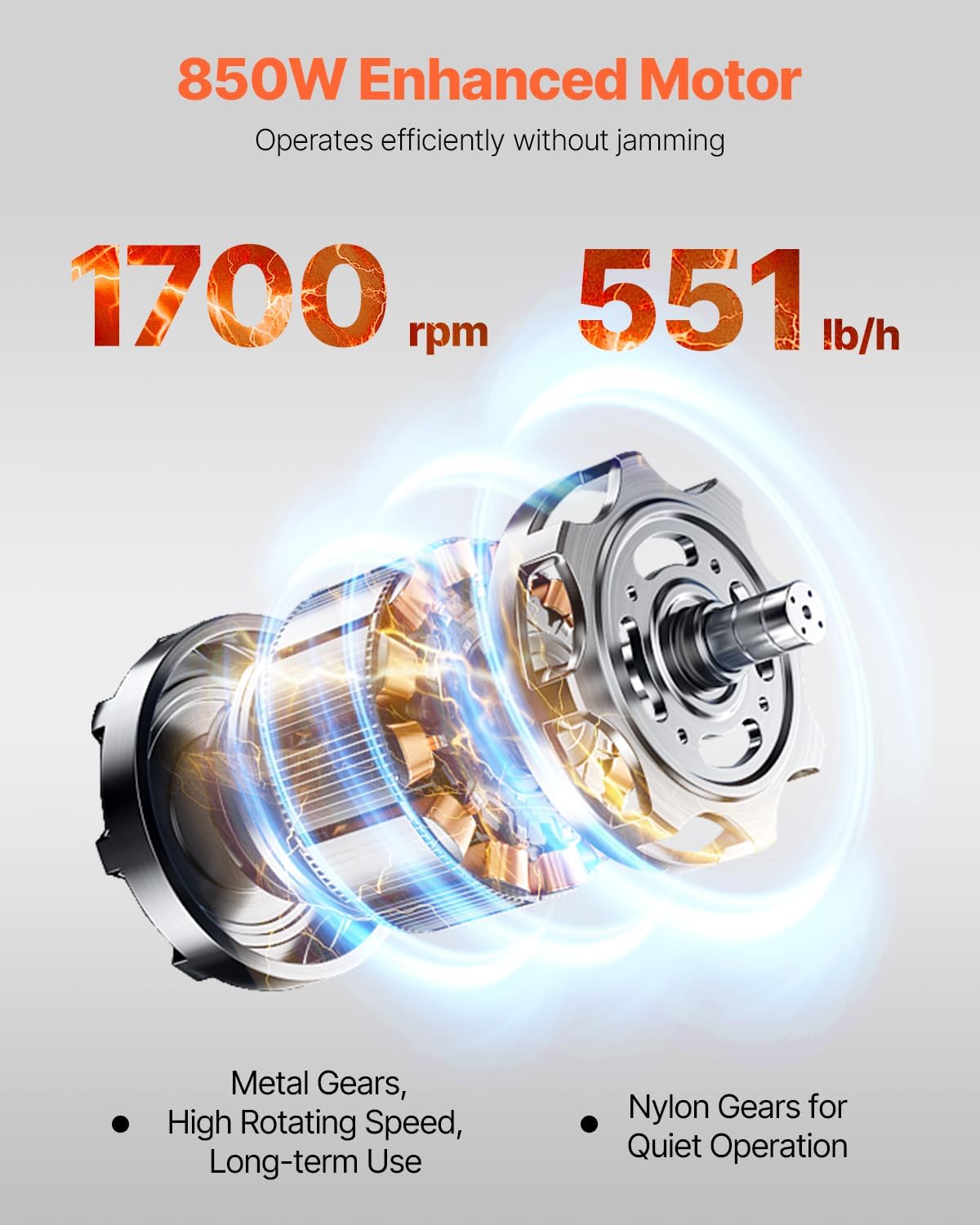 VEVOR - trancheuse commerciale 850W, 250kg/h, inox, lames 5mm