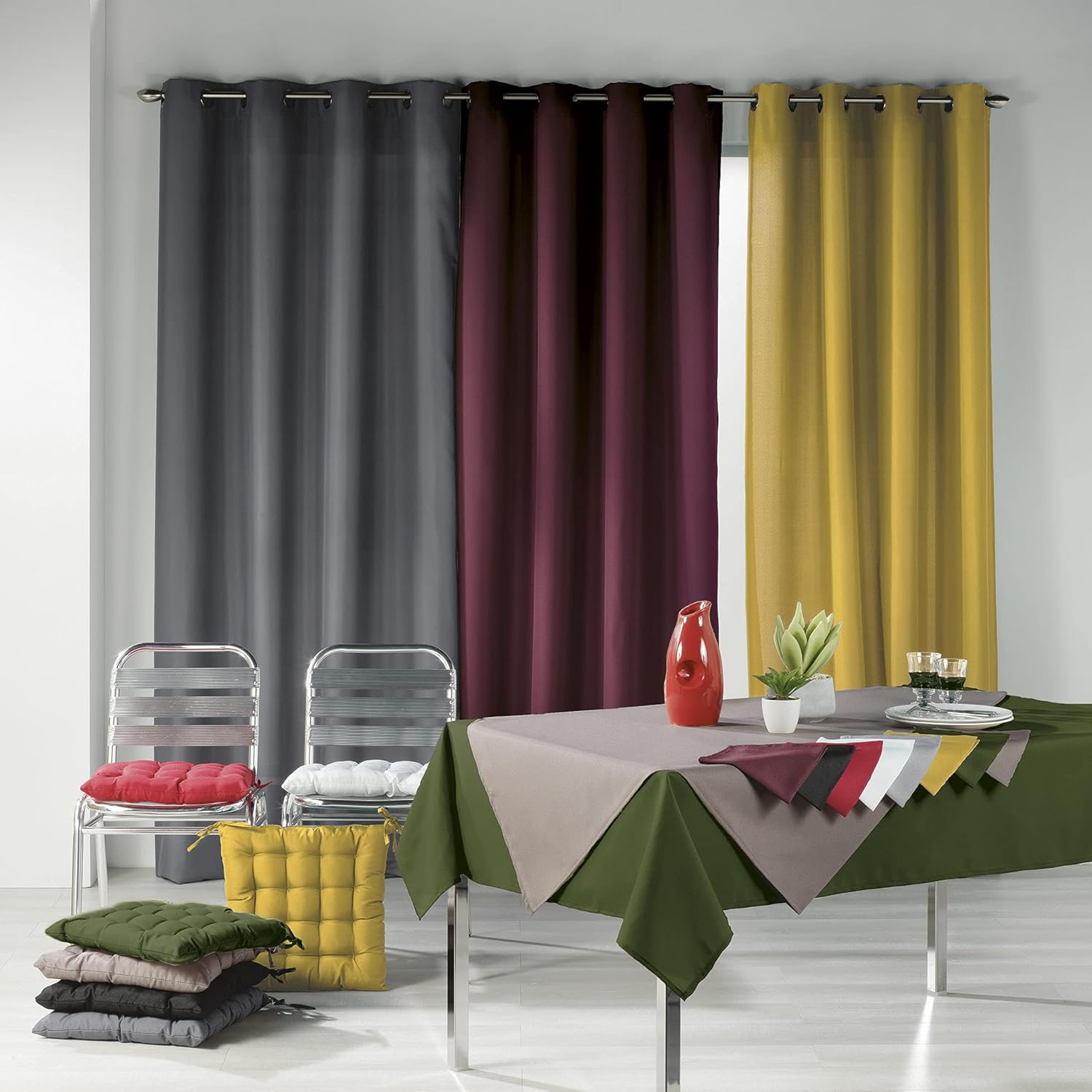 Nappe rectangle - Essentiel - 140x250 cm - polyester uni miel