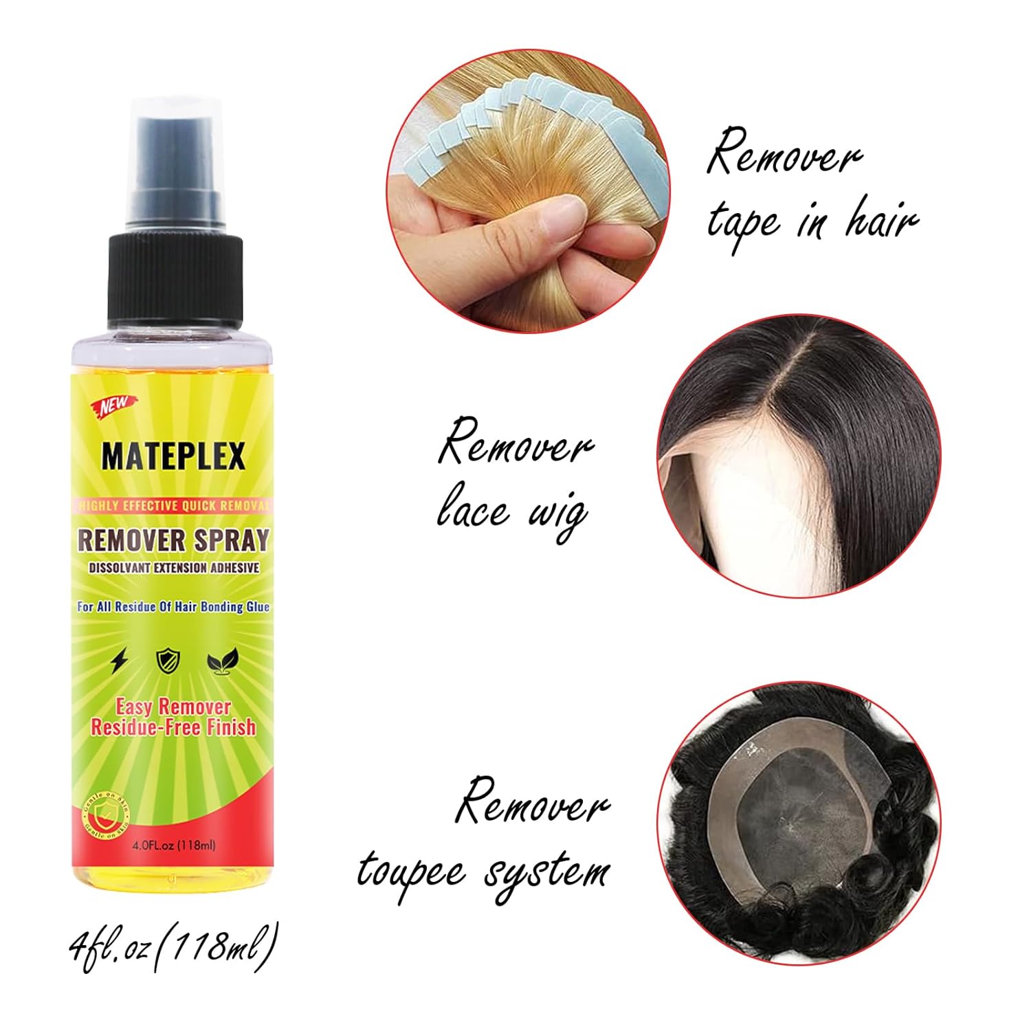 Dissolvant extensions adhésives 118ml - action rapide et facile