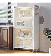 COVAODQ Étagère de Rangement à 5 Niveaux,Meuble Cuisine Rangement,Meuble Micro Ondes Cuisine Rang...