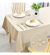 DWCN Nappe anti-taches lavable, imperméable, pour salle à manger, jardin, fête, mariage ou maison...