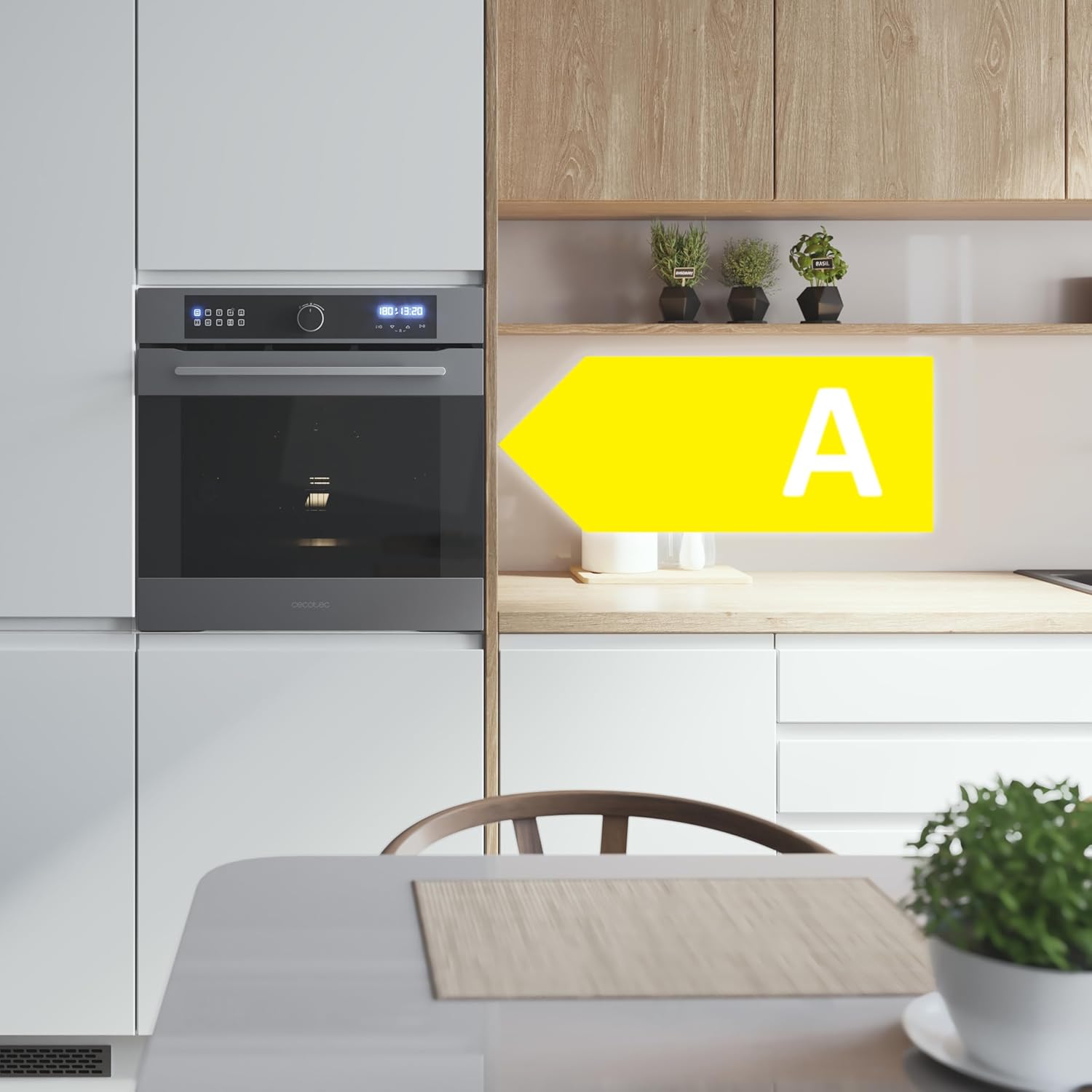 Cecotec - Bolero Hexa série 60 cm - four multifonction 81L Airfryer, 11 fonctions, 3400W, AF316000