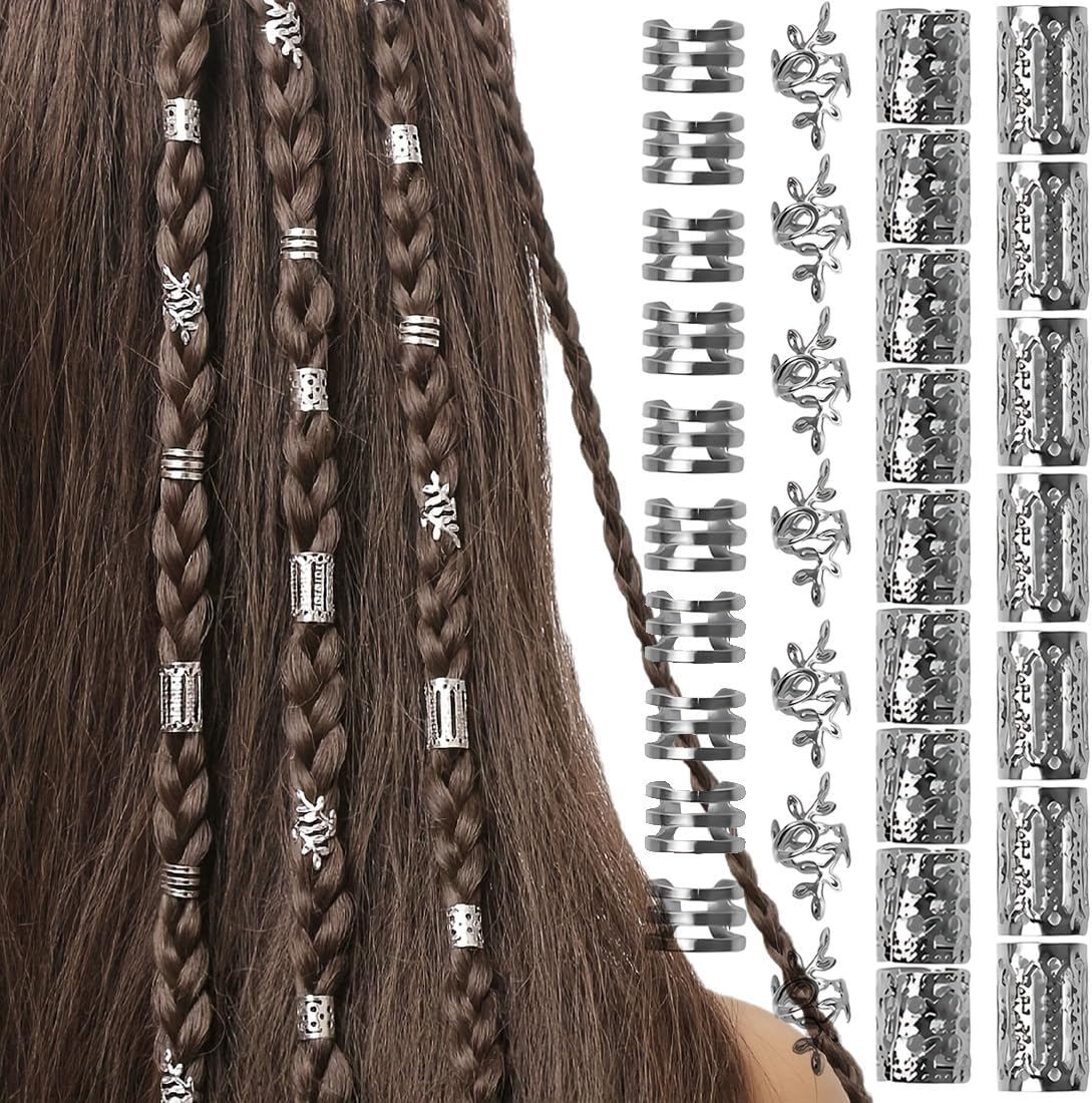 Bijoux Cheveux Tresse - accessoires tresses 40pcs - idéal hommes femmes