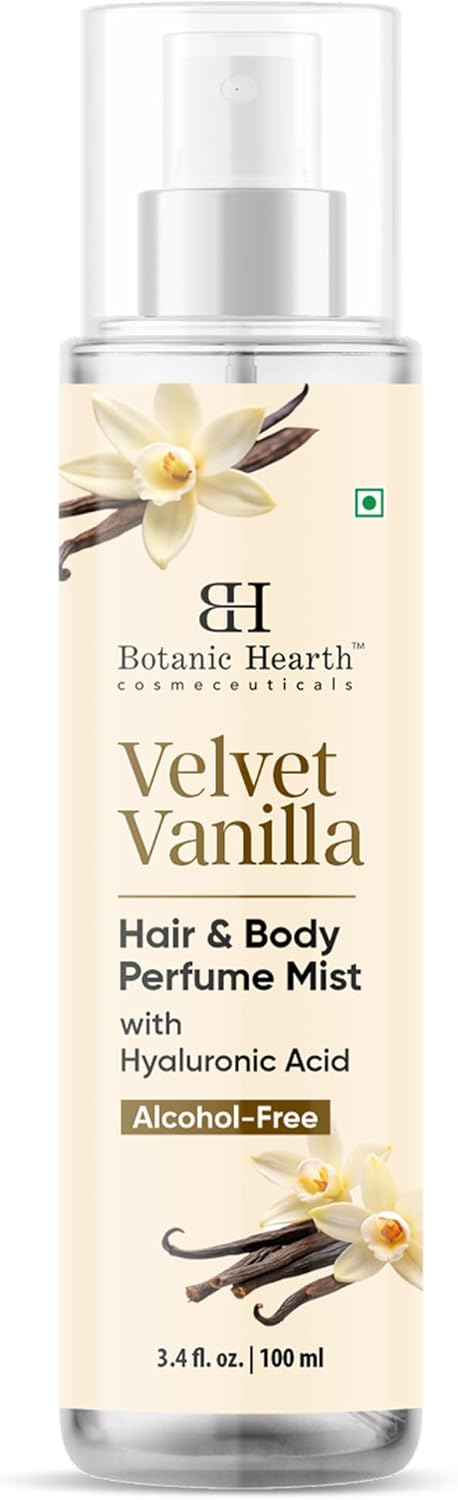 Botanic Hearth - Brume parfumée vanille - 100 ml - Déodorant cheveux & corps, fraîcheur longue durée