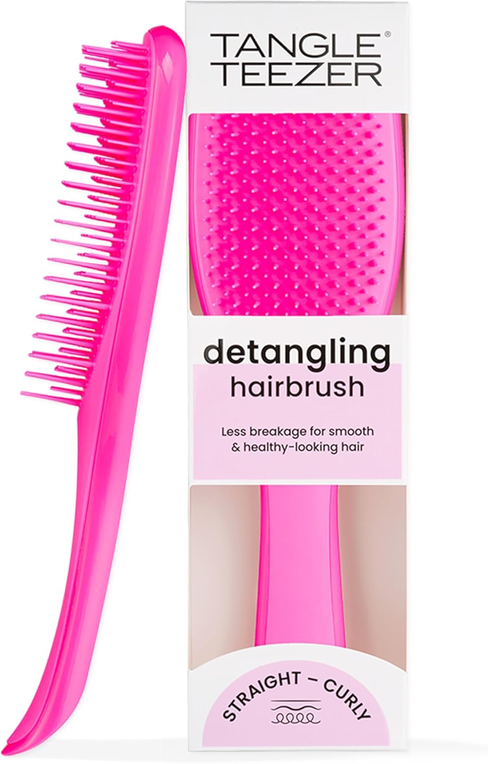 Tangle Teezer - Ultimate Detangler - picots deux niveaux, démêle sans casse, cheveux secs ou mouillés, 25x6 cm