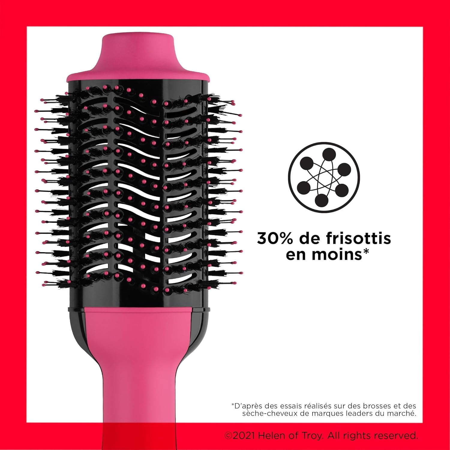 Revlon - Sèche-cheveux One-Step, rose, ionique, céramique, cheveux longs - RVDR5222PE