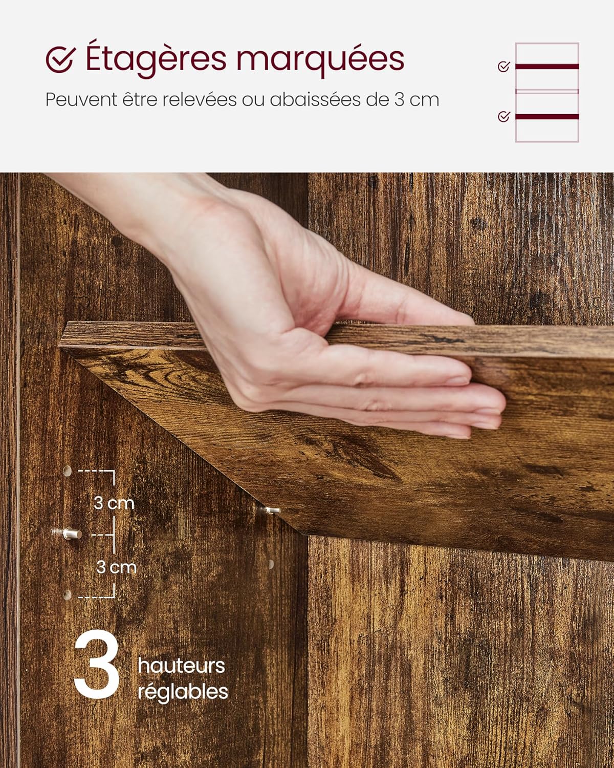 VASAGLE - étagère 4 niveaux - 24x60x107,7 cm - rangement ouvert - LBC164X01