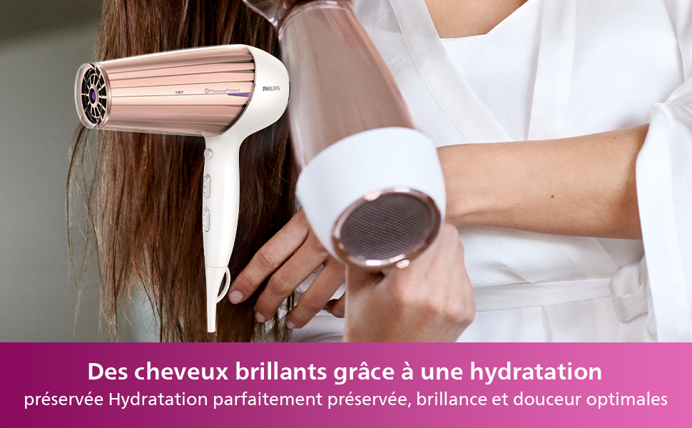Des cheveux brillants grace a une hydration