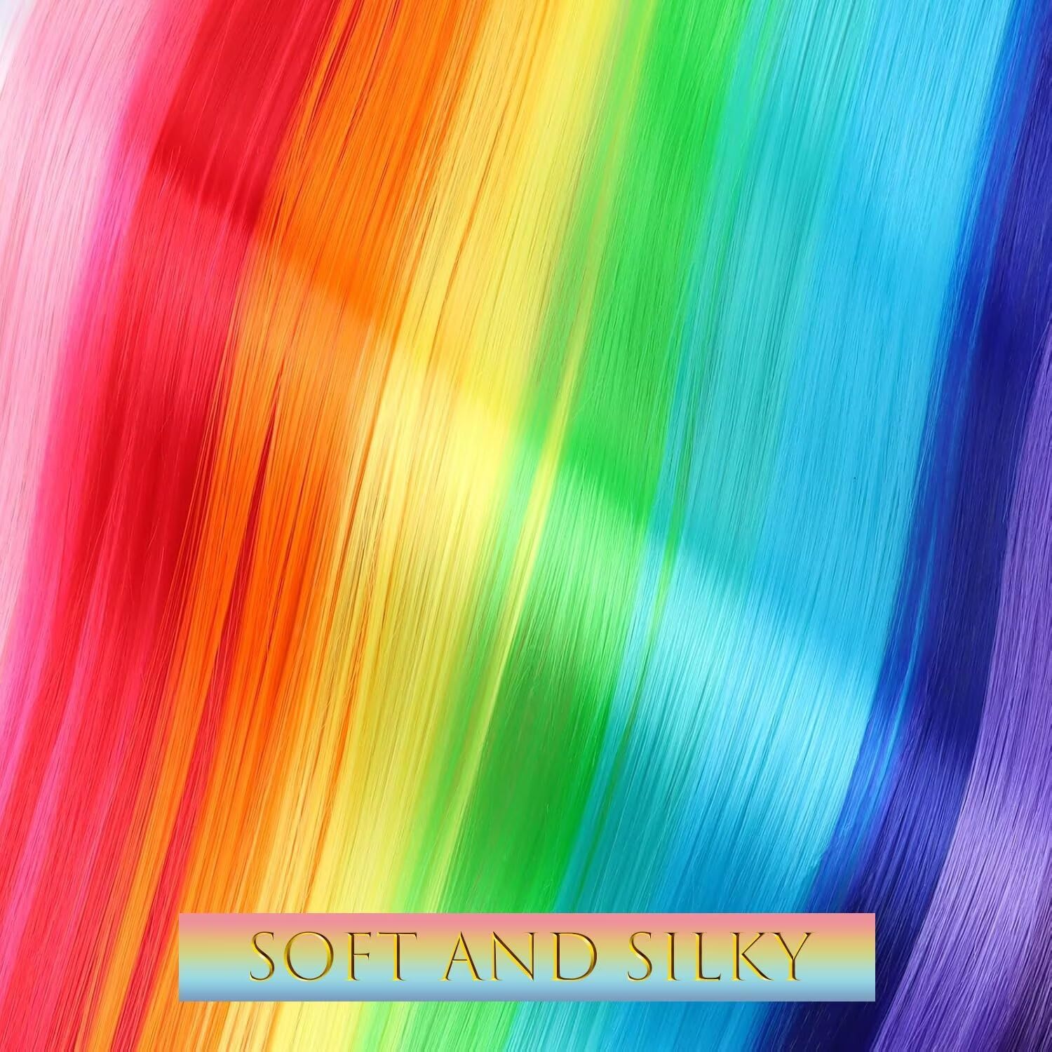 Extensions cheveux - mèches rose pêche - 55 cm - pack de 12, tressage