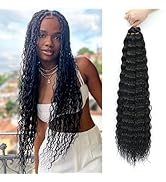 MLETULIPS Ocean Wave cheveux Hair Extensions Deep Wave Braiding Crochet Hair Soft Synthetic Curly...