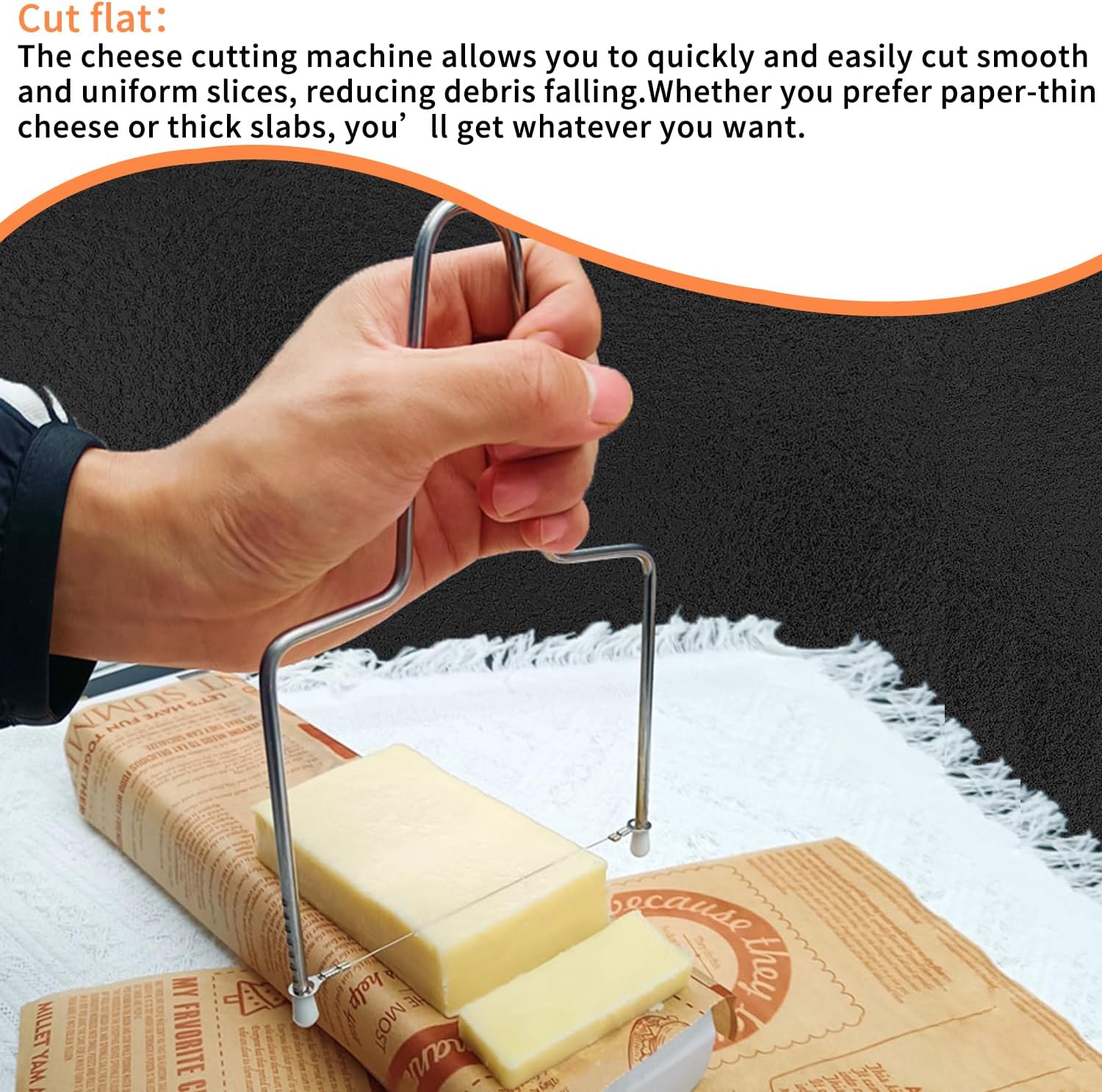 Coupe-fromages inoxydable - lot de 2 - découpe précise et durable