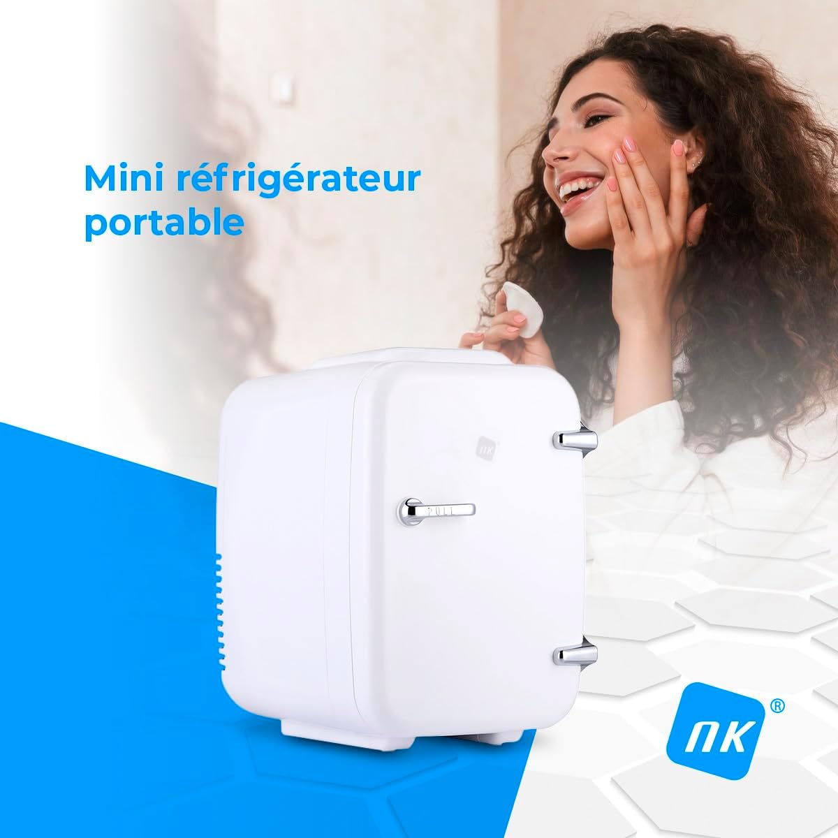 NK - mini réfrigérateur 4L - 12V/220V - froid/chaud, compact