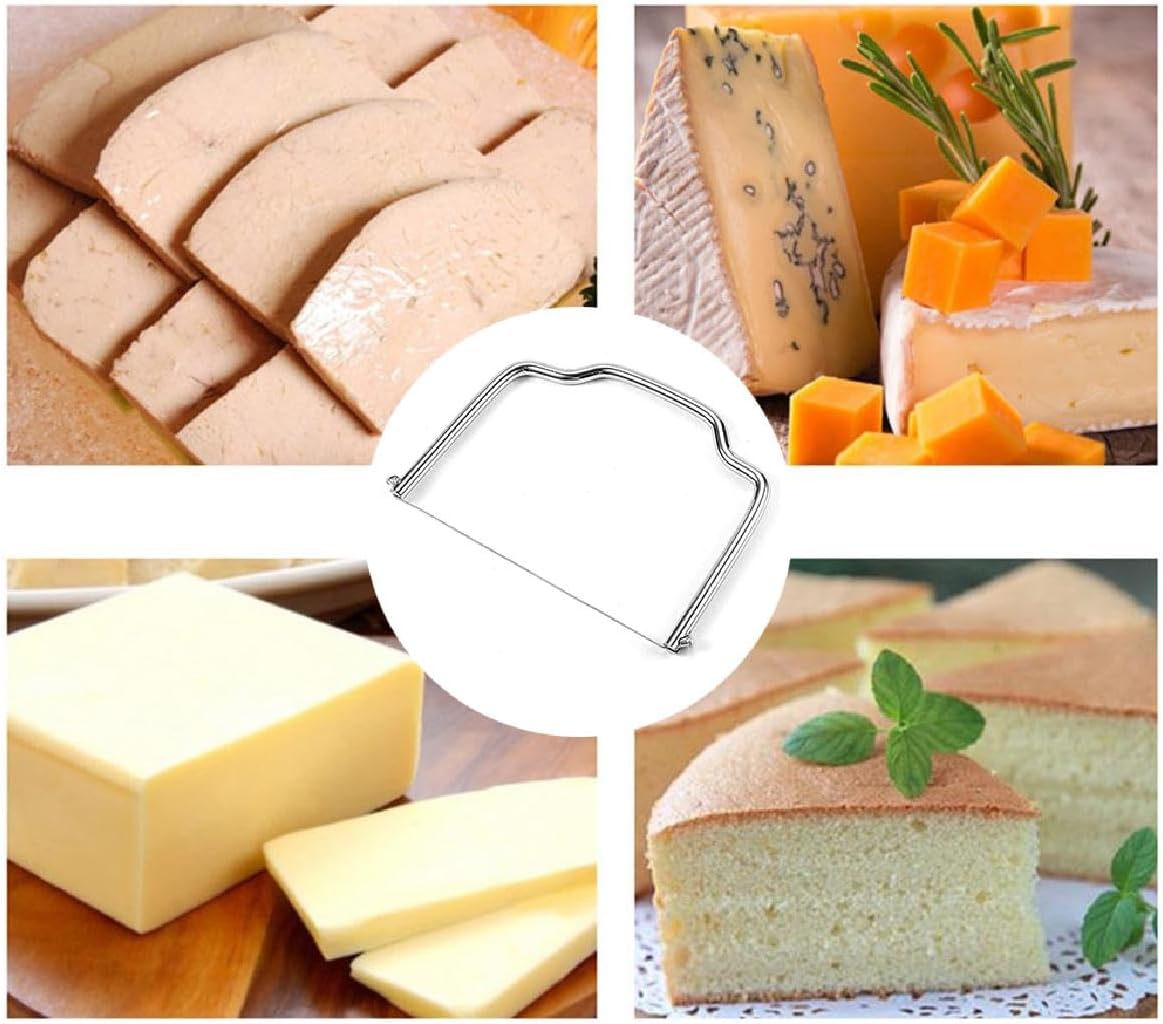 Trancheuse à fromage manuelle - 2 pièces - inox - coupe fil polyvalent