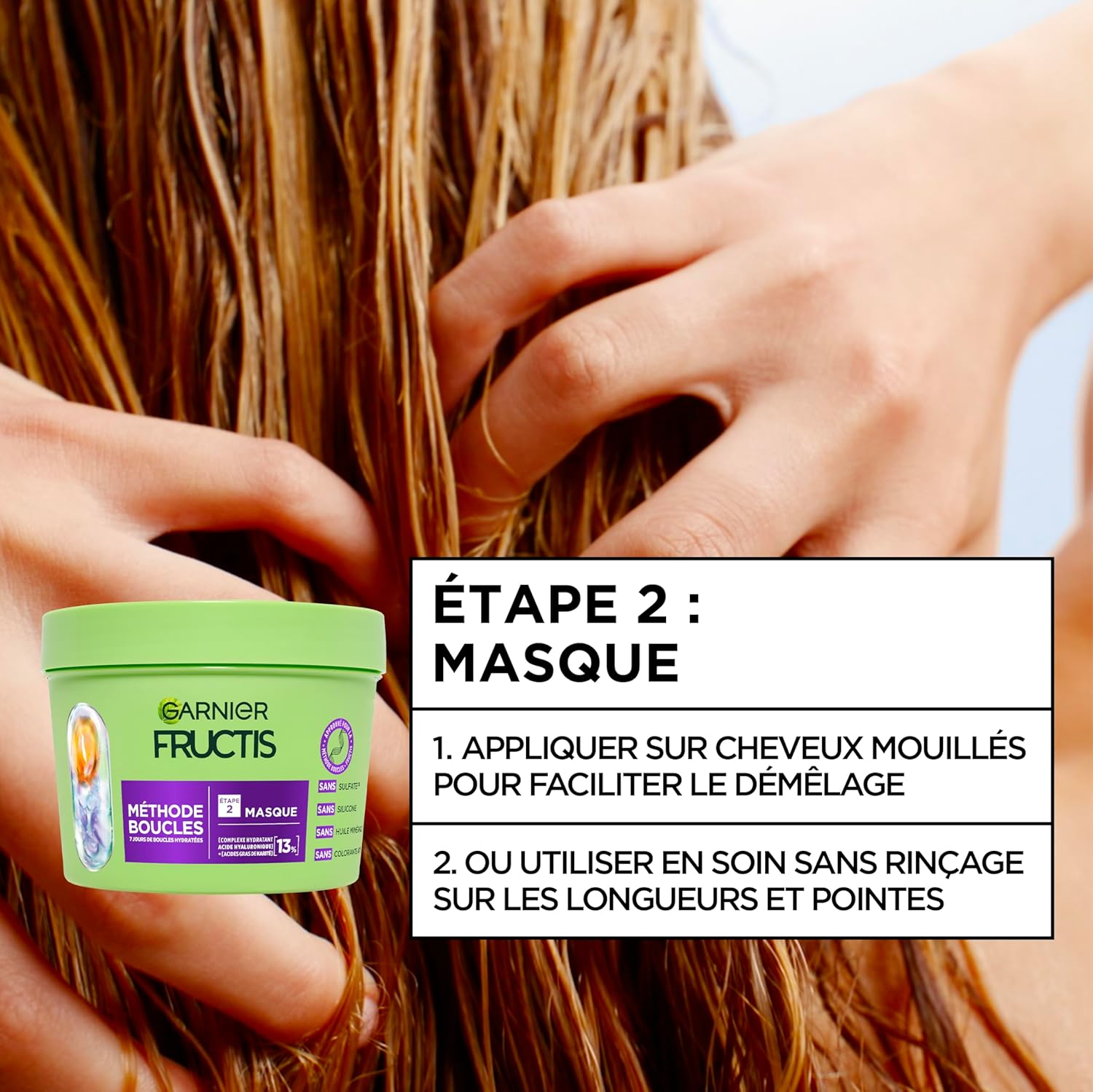 Garnier Fructis - Méthode Boucles - routine 3 produits - hydratation & définition cheveux bouclés