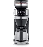 SEVERIN FILKA Entièrement automatique pour café filtre 5 en 1, cafetière avec moulin et cafetière en acier inoxydable...