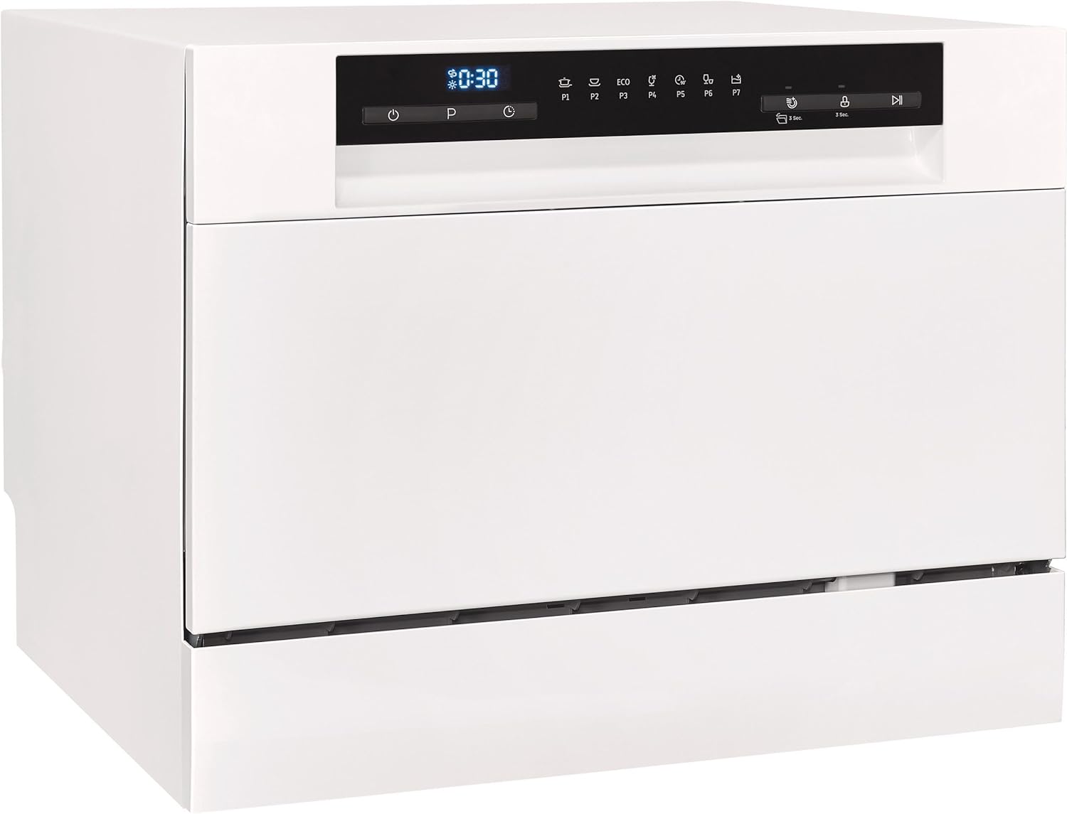 Exquisit - lave-vaisselle GSP206-030D - 55cm - 6 couverts, 7 programmes, départ différé, panier à couverts, blanc, GSP20