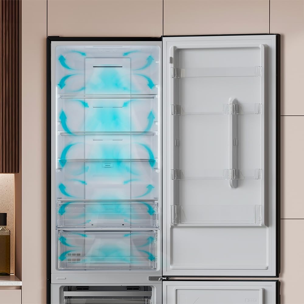 Cecotec - Bolero CoolMarket Combi 356 - 356L inox - No-Frost, Multi Airflow, congélation rapide
