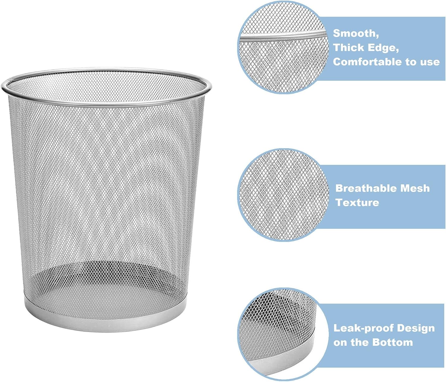 D.RECT - corbeille à papier treillis - 266x218x280mm - 12L argent