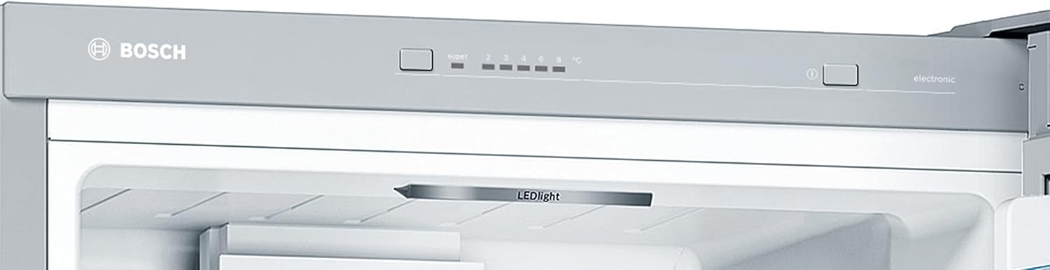 Bosch - Série 4, combiné inox, 201x60 cm, froid ventilé - KGV39VLEAS